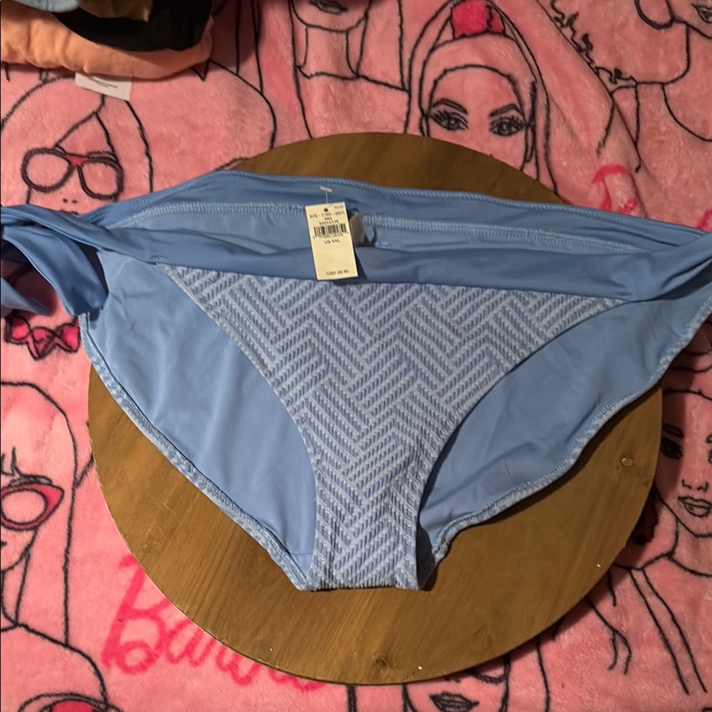 Aerie Blue Patterned Women's Swim Bottom